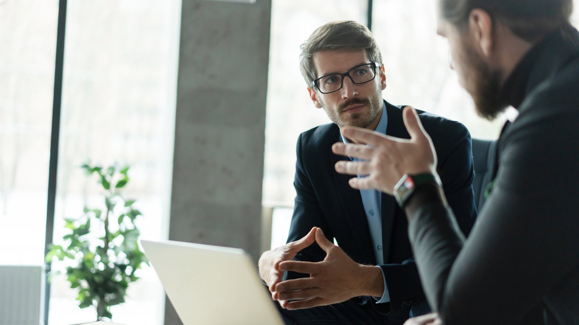 Business professionals in modern office